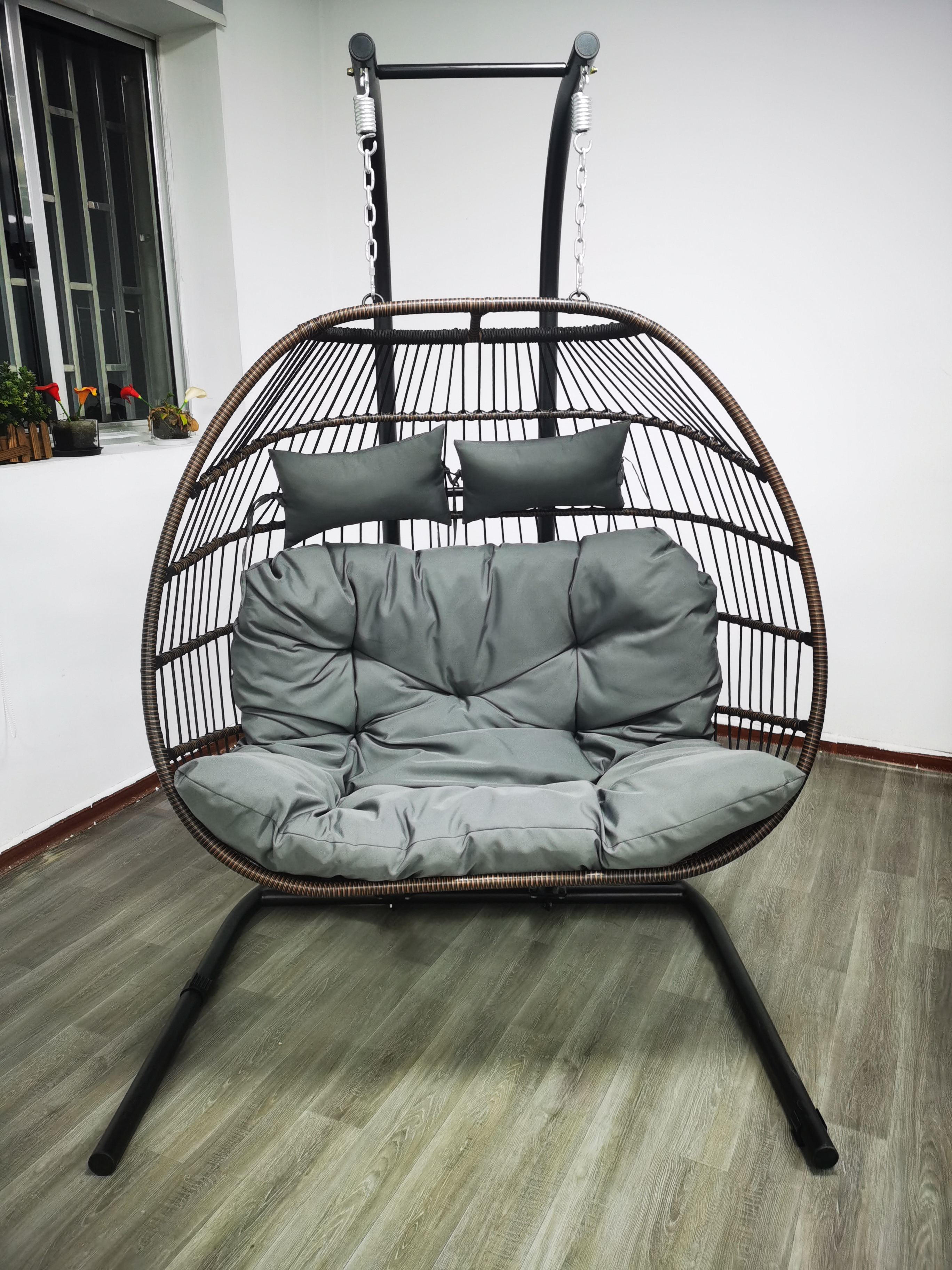 Indoor Hanging Swing Egg Chair swing garden swing chairs outdoor 2 seats