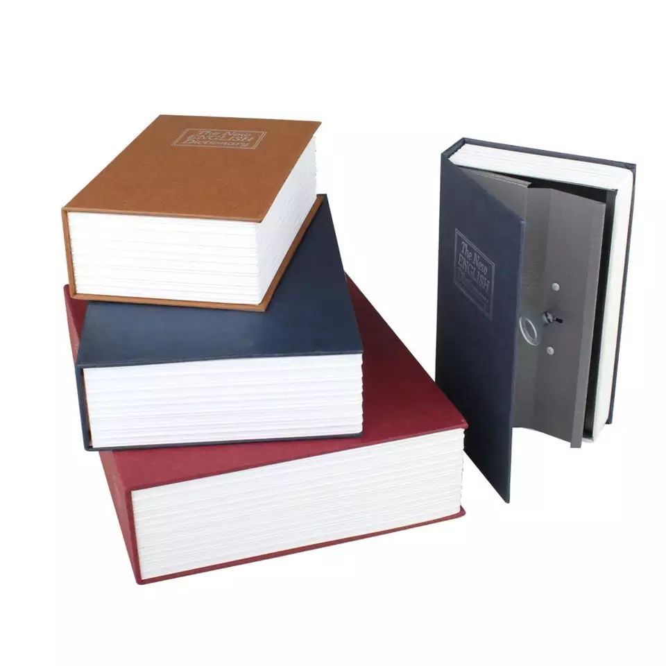 Book Safe with Key Dictionary Shaped Hidden Secret Book safe Diversion Safe Book Lock Box for Storing Money