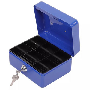 Wholesale Factory Price Cash Ticket Box Durable Metal money saving box with lock