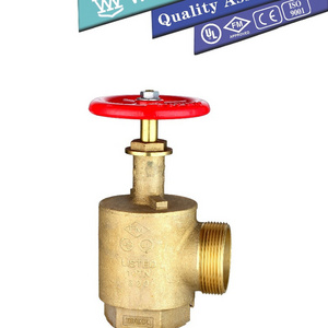 Global Forged Brass Fire Hose Valve with Hose Connectors Angle Type