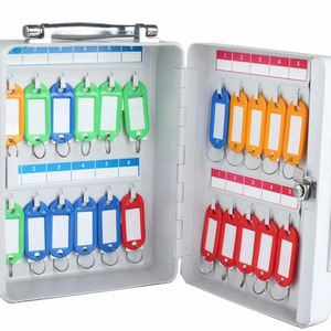 Key Lock Box Cabinet Wall Mount with Keys 24 Colored Name Tags Safe smart key storage box safe