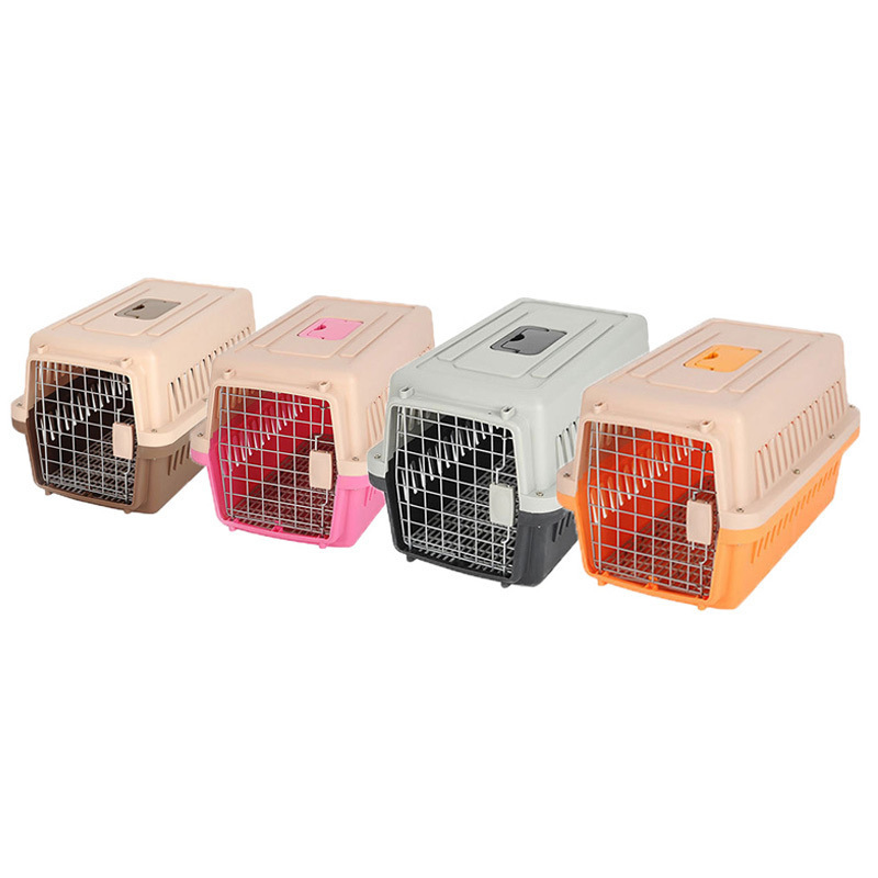 Hot Sale Dog Transport Box Airline Approved Pet cat Carrier bag Plastic House Pet Cages