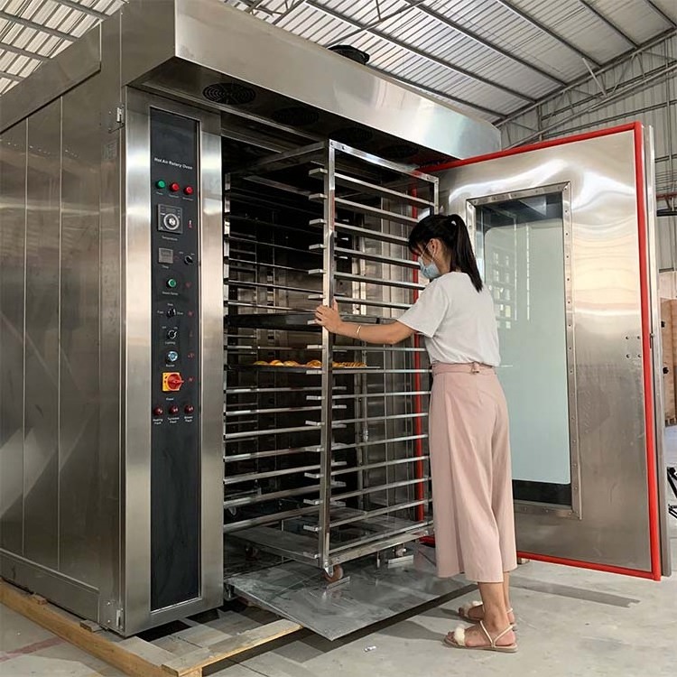 VIGEVR professional bakery equipment rotary baking oven 16 trays 32 trays 64 trays commercial electric gas chicken rotating oven