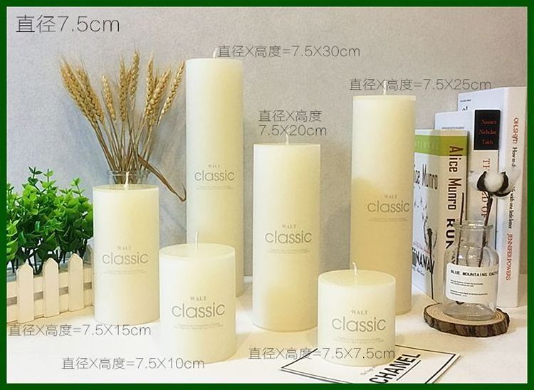 Wideal Large Ivory Candles Cylindrical Hotel Wedding Candles General Lighting Candles