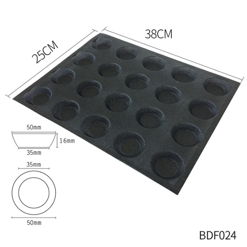 Silicone Bun Bread Forms Non Stick Baking Sheets Perforated Hamburger Molds Muffin Pan Tray