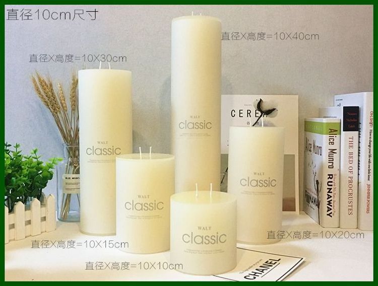 Wideal Large Ivory Candles Cylindrical Hotel Wedding Candles General Lighting Candles