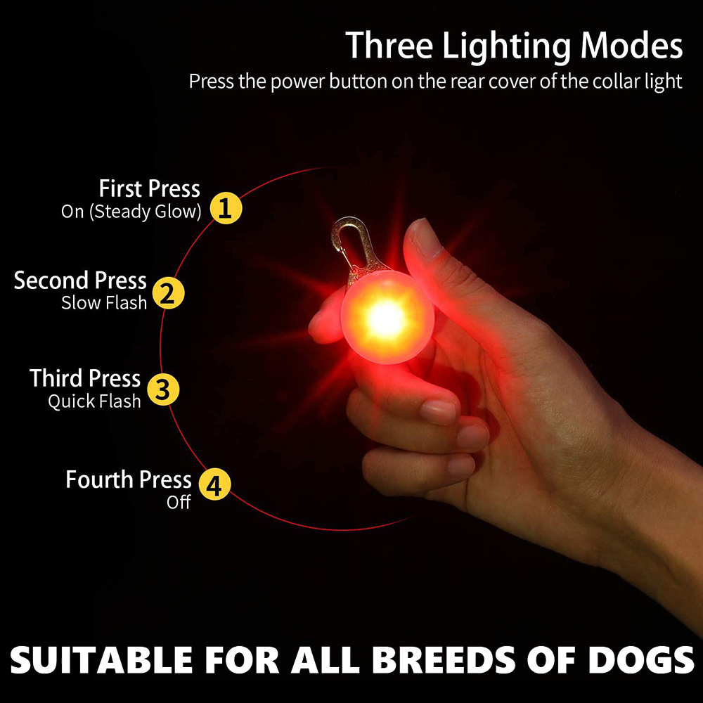 Safety Strobe Harness Leash Necklace Night Walking Glow Rechargeable Clip USB Glowing Pet LED Dog Collar Light Dog Lights