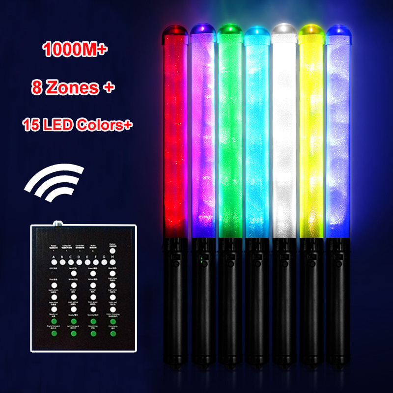 Factory Price Night Club Custom Concert Led Light Stick Party Wireless Remote Controlled Led Glow Sticks