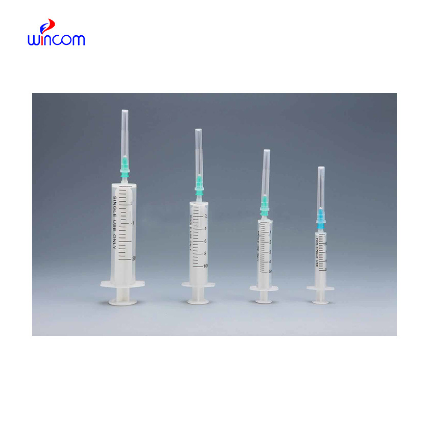 Wincom Cheap Syringes and Needles Gasket Disposable Medical Vaccine Feeding Syringes Injection with Needle Prices