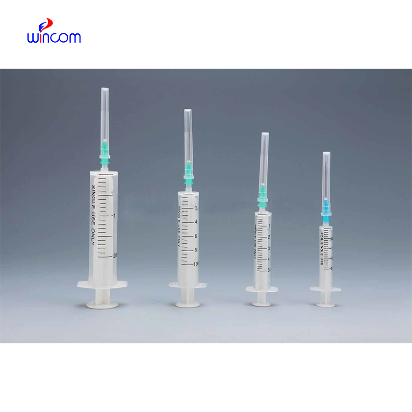 Wincom Cheap Syringes and Needles Gasket Disposable Medical Vaccine Feeding Syringes Injection with Needle Prices