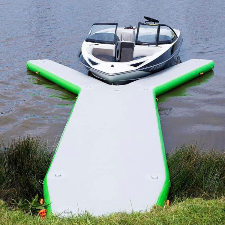 Floating Inflatable Jet Ski Dock Water Motor Pontoon Boat Parking Y Dock Drop Stitch Platform