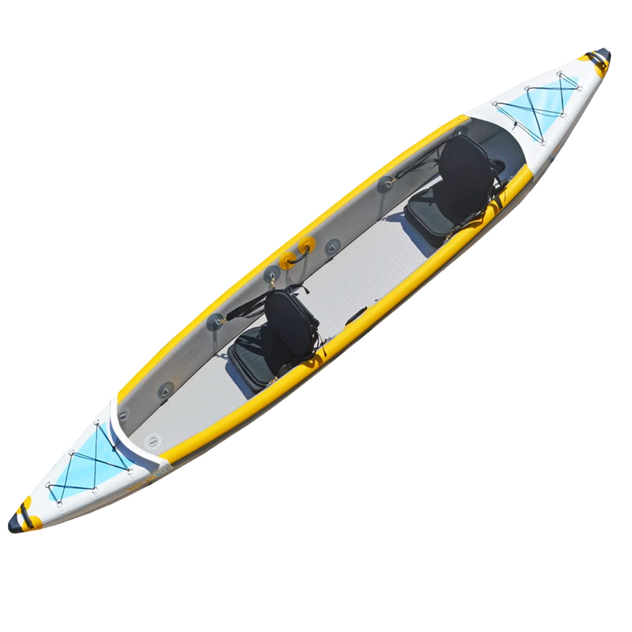 2 Person Drop Stitch Fishing Board Sup Canoe Rowing Boat Inflatable Kayak With Accessories