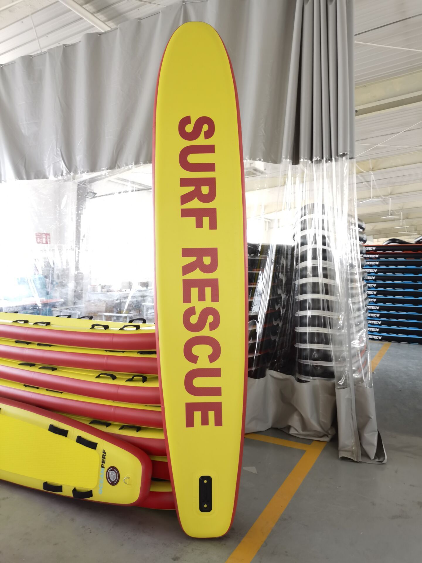 Lifeguard Sup Sample 320x56x10cm Blue Water Life Saving Equipment Drop Stitch Inflatable Sup ...