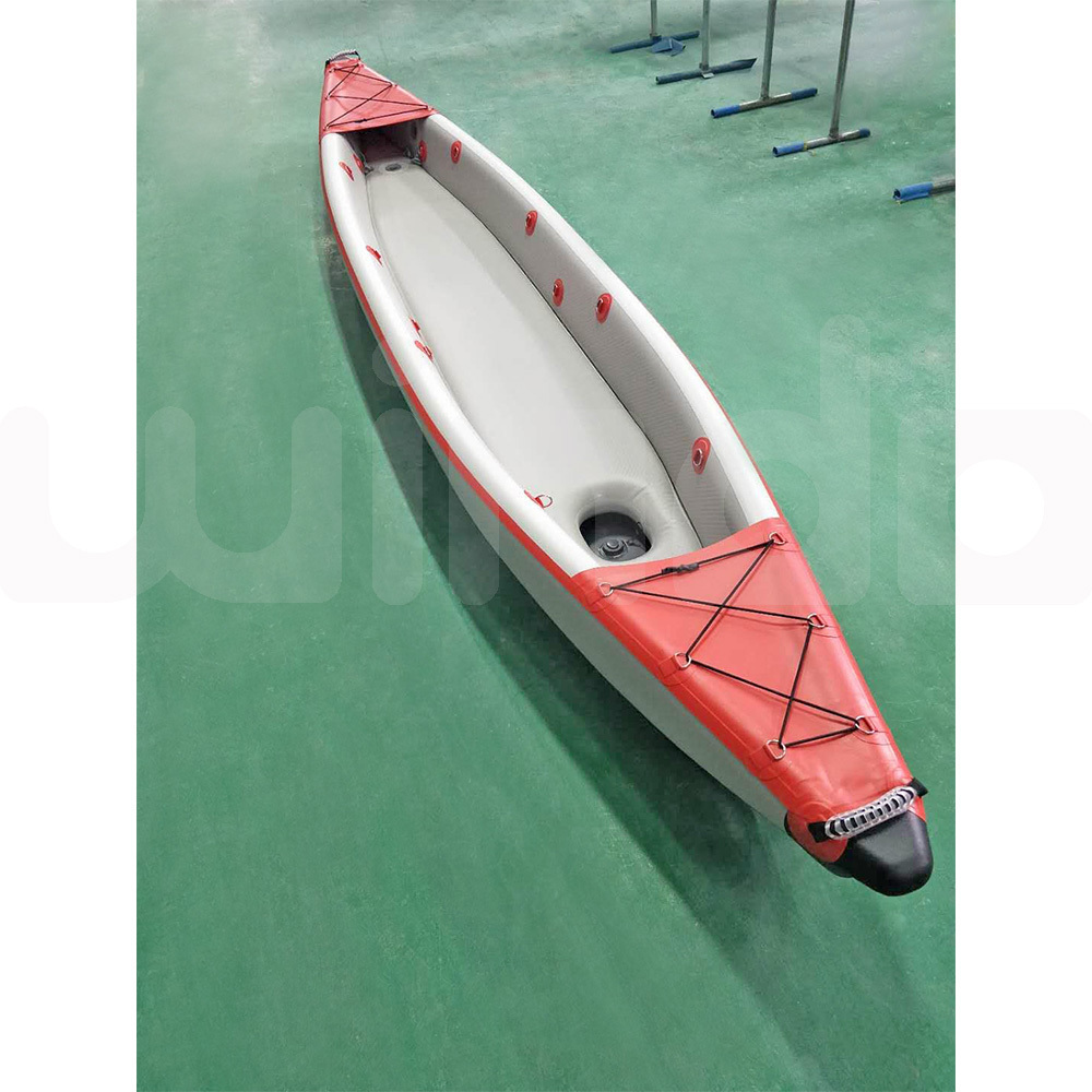 470cm Drop Stitch Material 2 Person Canoekayak Pedal Canoe Folding Rowing Boat Fishing Inflatable Kayak