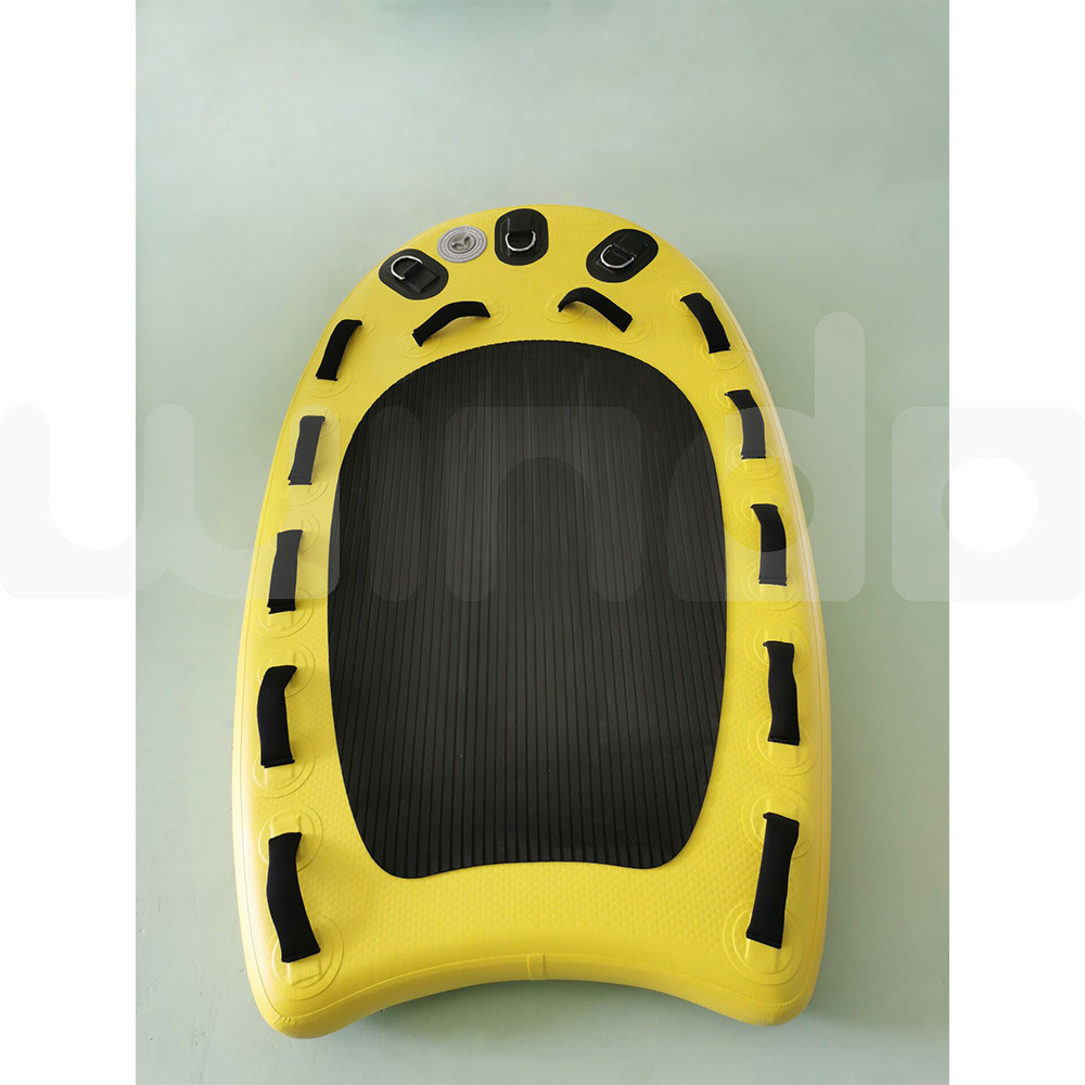 Stock 168X99X10Cm Yellow Lifeguard Drop Stitch Fabric Inflatable Life Saving Board Rescue Sled Behind Jet Ski