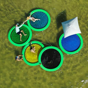 New Water Floating Platform Inflatable Tanning Pool Lounger Float Sun Tan Tub Pool Air Sun Pad