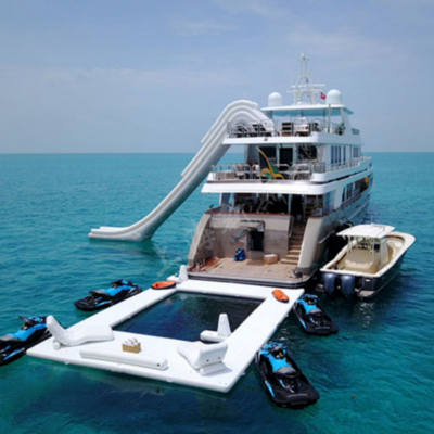 Yacht Fishing Platform Prices Inflatable Floating Ocean Sea Swimming Pool With Anti Jellyfish Net