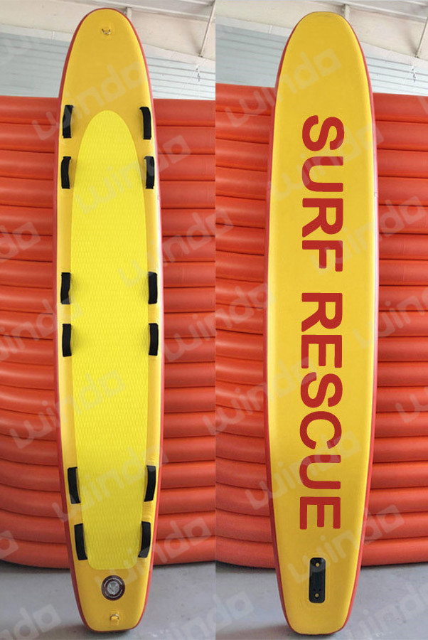 320x56x10cm Blue Water Life Saving Equipment Drop Stitch Inflatable Sup Lifeguard Surf Rescue Board