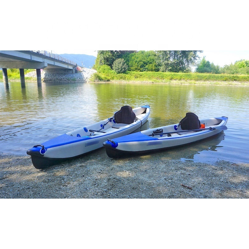 350cm Single One Person Manufacture Drop Stitch Material Canoekayak Fishing Canoe Rowing Boat Inflatable Pedal Fishing Kayak