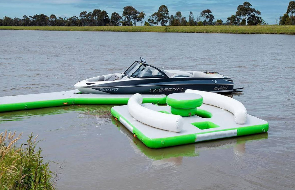 Floating Inflatable Jet Ski Dock Water Motor Pontoon Boat Parking Y Dock Drop Stitch Platform