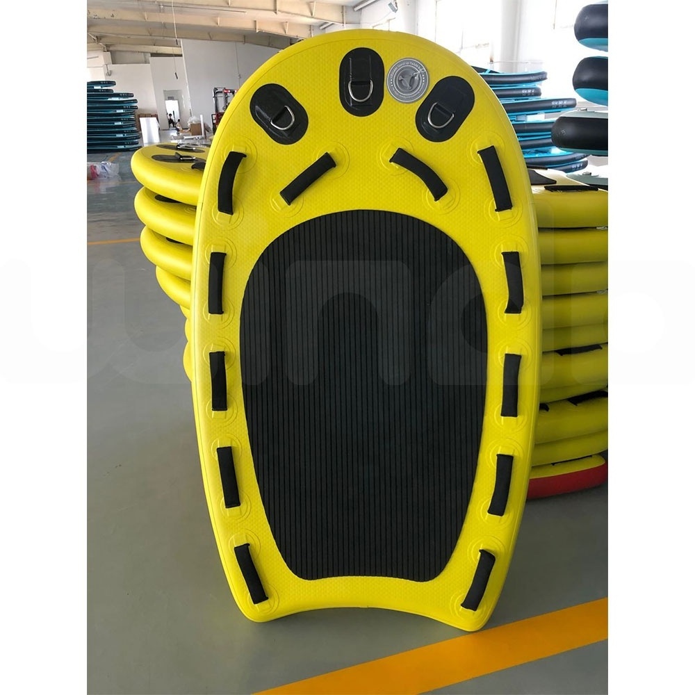 Stock 168X99X10Cm Yellow Lifeguard Drop Stitch Fabric Inflatable Life Saving Board Rescue Sled Behind Jet Ski