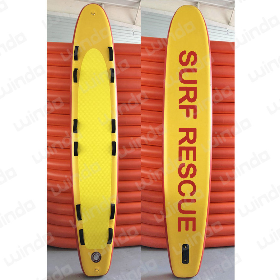 320x56x10cm Blue Water Life Saving Equipment Drop Stitch Inflatable Sup Lifeguard Surf Rescue Board