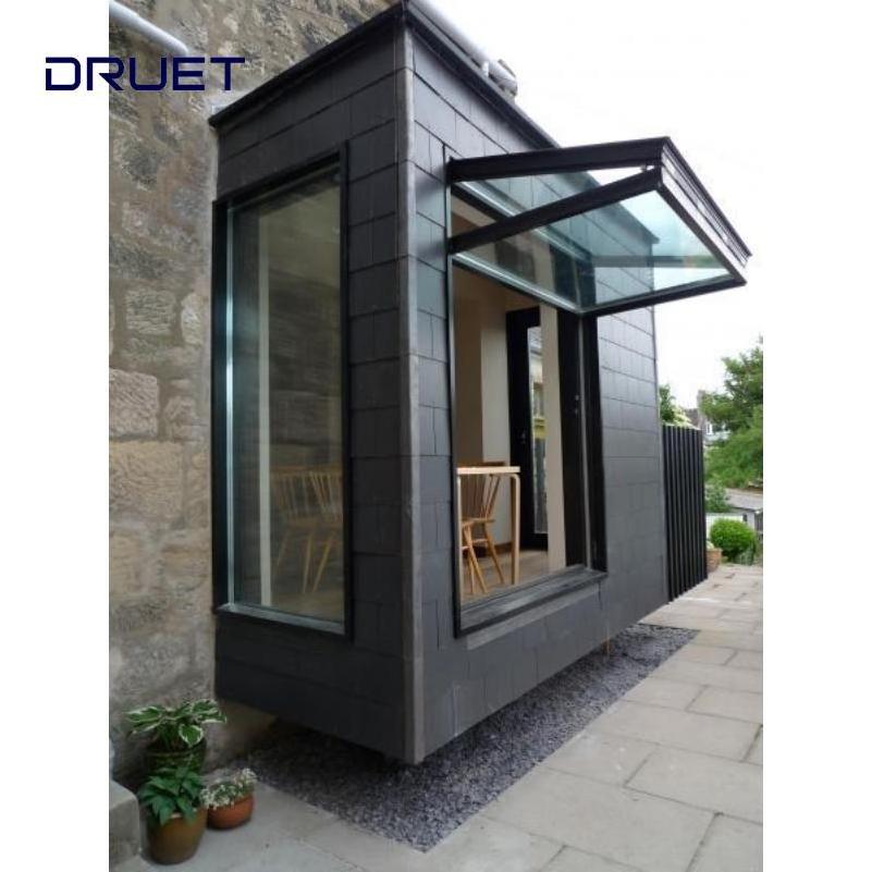 aluminum bi-folding window glazed accordion windows low cost custom UPVC foldable windows