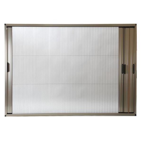 Customized High Transmission Pleated Folding Mesh Trackless Sliding Aluminum Screen Door