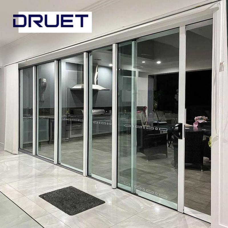 aluminum frame sliding  door double glazed sliding door PVC sliding interior home doors