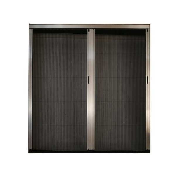 Customized High Transmission Pleated Folding Mesh Trackless Sliding Aluminum Screen Door