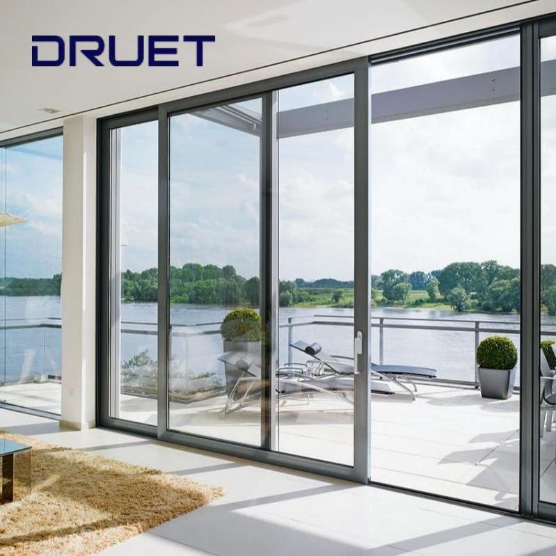 aluminum frame sliding  door double glazed sliding door PVC sliding interior home doors