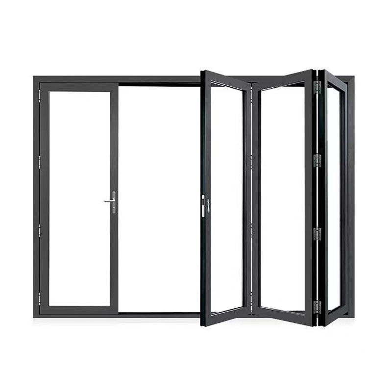 DRUET Midcentury Folding Doors Windproof Competitive Price Partition Wall PVC Folding Door Fold Slide Door