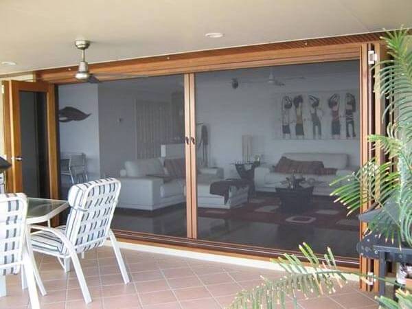 custom color Fiberglass Mosquito Net double opening retractable fly screen for sliding doors