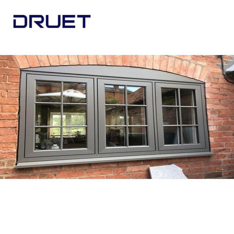 Aluminum PVC Windows Large Modern Double Glazed Arch Window Indoor Sash Tilt And Turn folded window