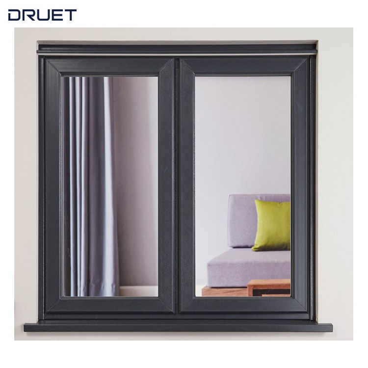 3X4 Slimline Inswing Swing Out Grey Triple Pane Aluminium Casement Windows Window For House