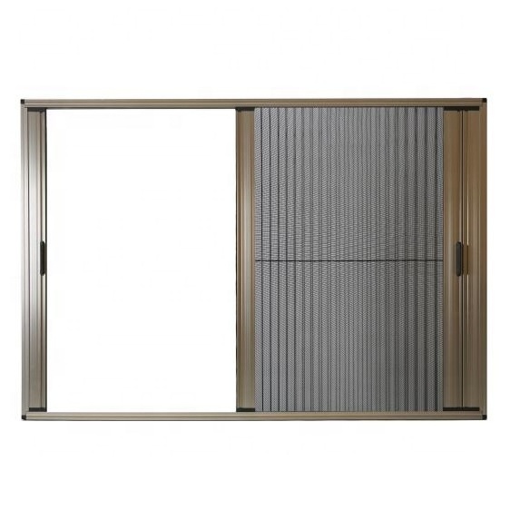 Anti Insect Rat Proof High Quality Aluminum Frame Polyester mosquito netting retractable Pleated sliding Insect Screen Door