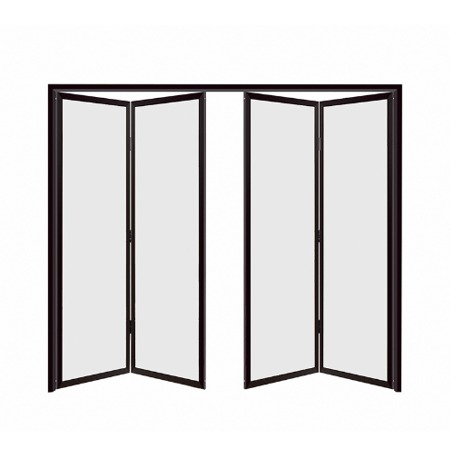 Europe Grille Design Aluminum Profile Tempered Glass Slider Aluminum Folding  Door