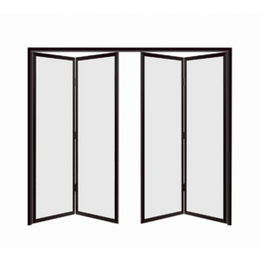 Europe Grille Design Aluminum Profile Tempered Glass Slider Aluminum Folding  Door