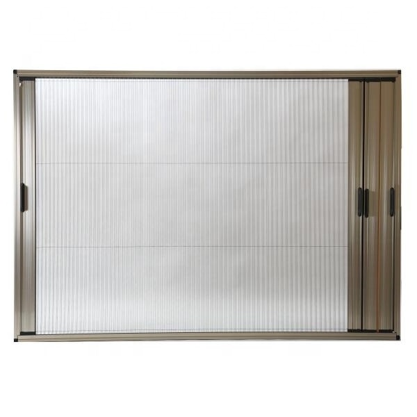 Anti Insect Rat Proof High Quality Aluminum Frame Polyester mosquito netting retractable Pleated sliding Insect Screen Door