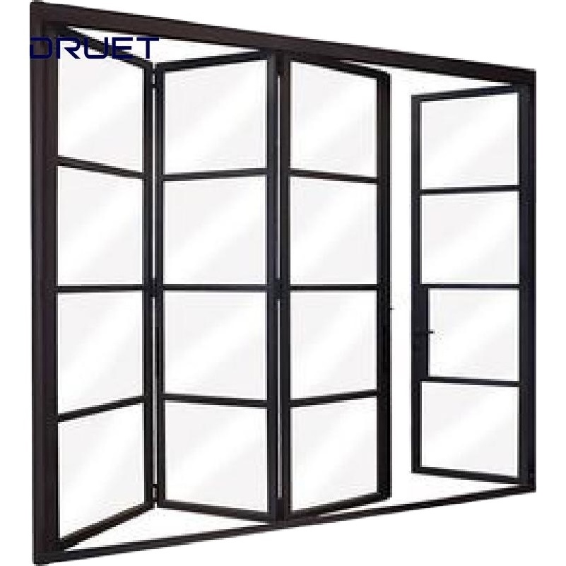 Collapsible Aluminium Hurricane Sliding Slide And Swing Patio Folding Door System Top Hung Glass Sliding Folding Door Doors