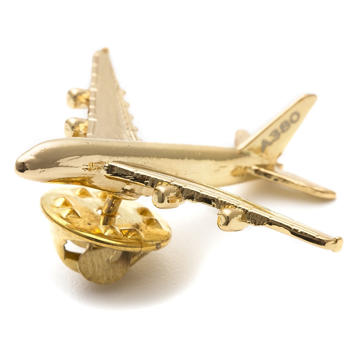 Factory supply custom made 3D plane metal pin badge