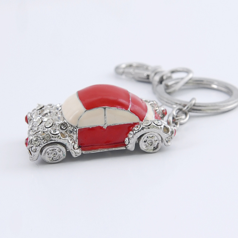 custom keychain die cast zinc alloy nickel plating 3D car shaped metal keychain