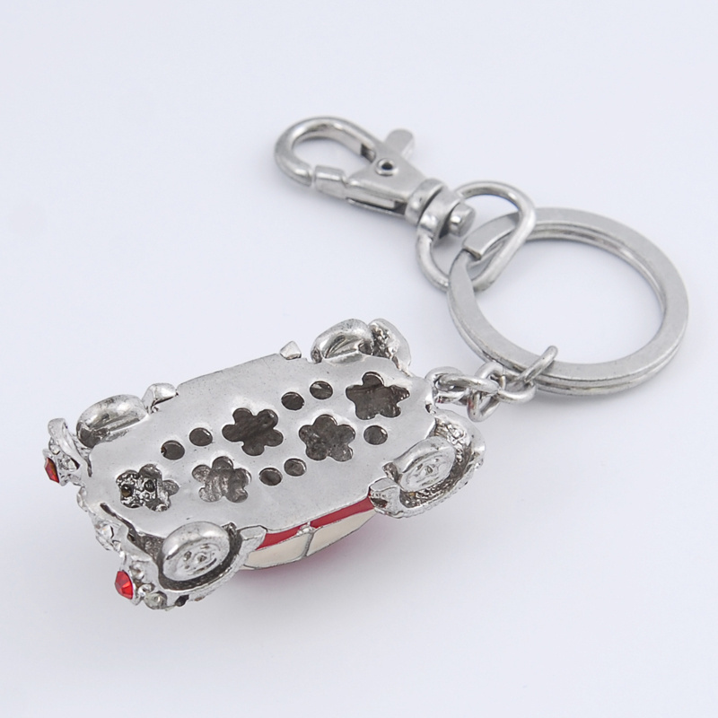 custom keychain die cast zinc alloy nickel plating 3D car shaped metal keychain