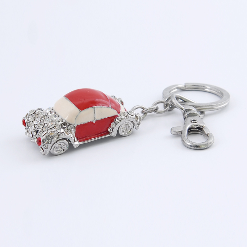 custom keychain die cast zinc alloy nickel plating 3D car shaped metal keychain