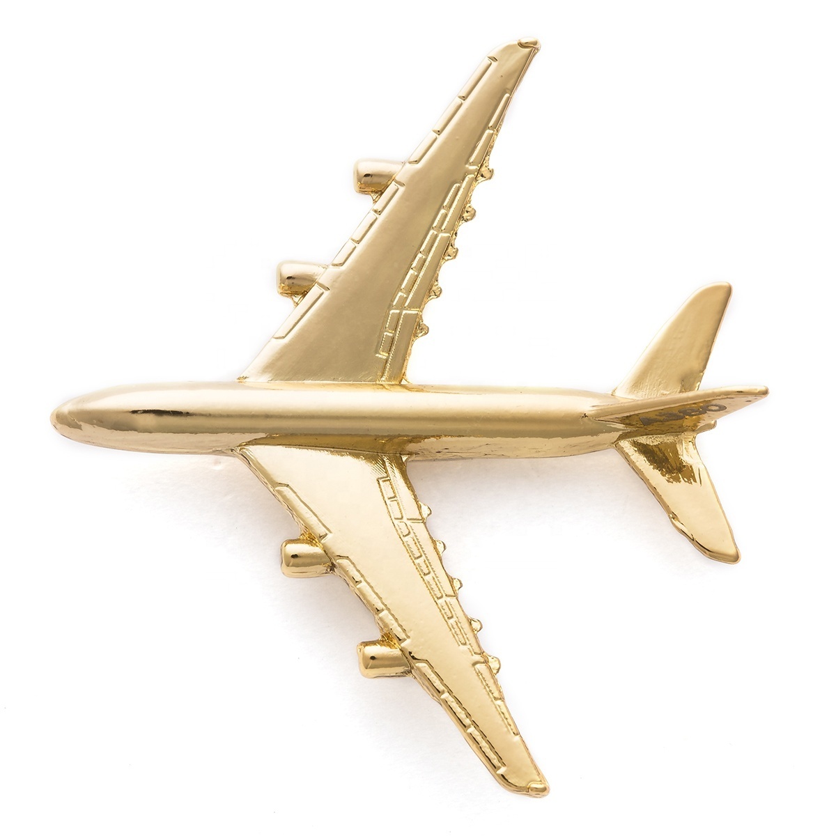 Factory supply custom made 3D plane metal pin badge