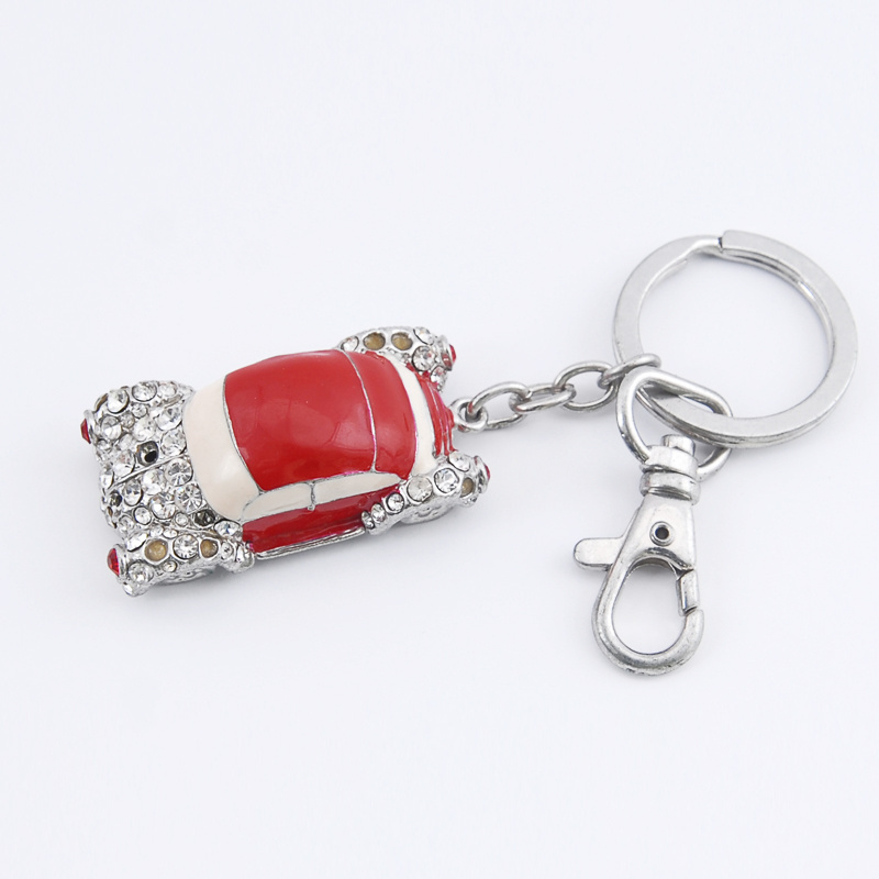 custom keychain die cast zinc alloy nickel plating 3D car shaped metal keychain