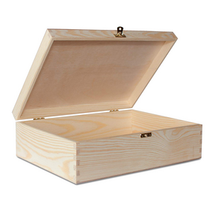 Handmade A4 Wooden Storage Box With Golden Latch Perfect for Documents Valuables Toys Tools