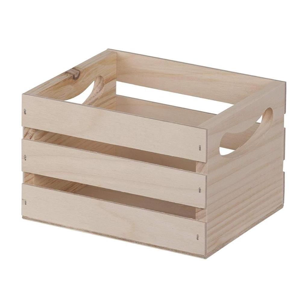 DIY Unfinished Solid Wood Mini Small Wood Crates Box For Keeping Items Organized