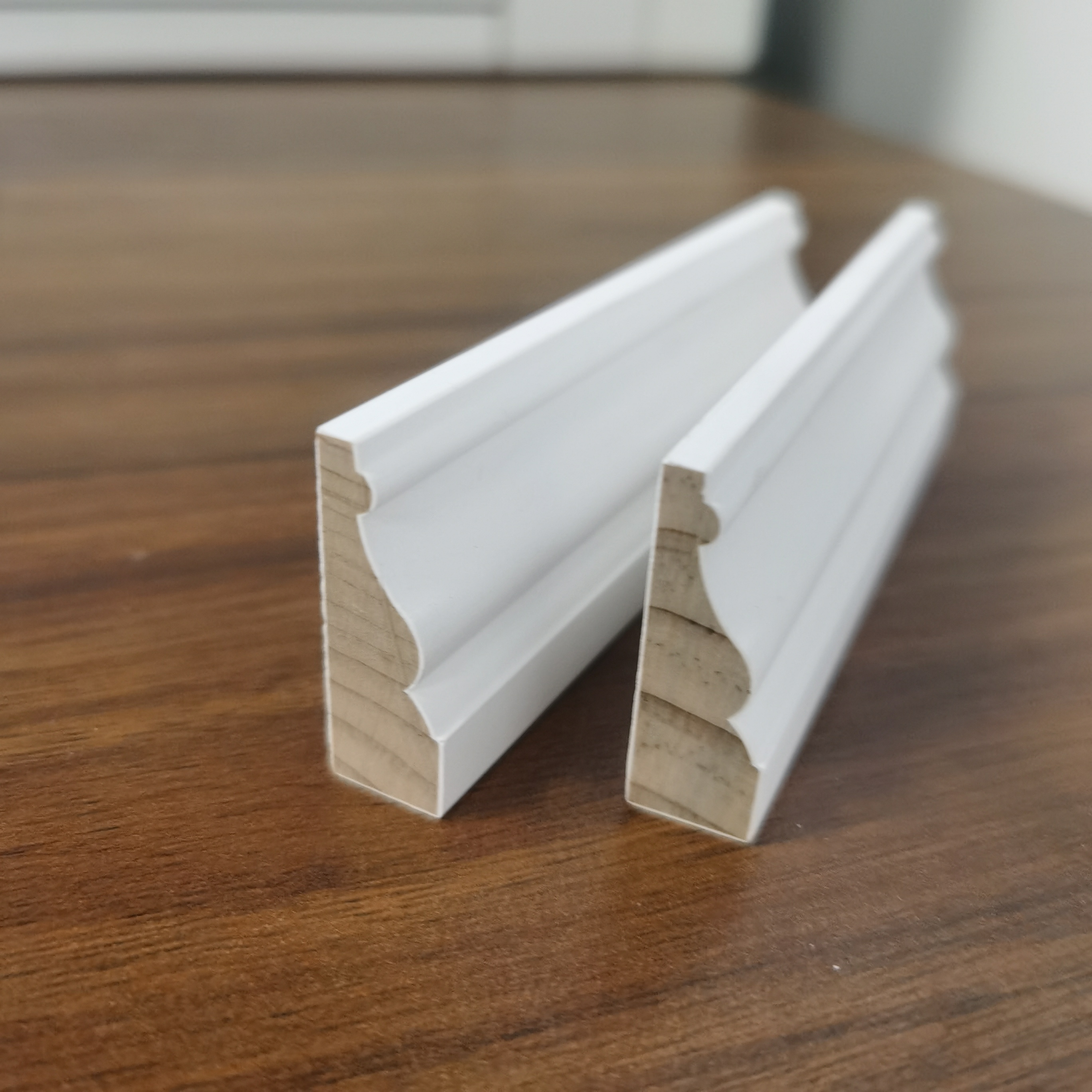 Baseboard Molding White solid wood paint frame molding wooden baseboard skirting molding