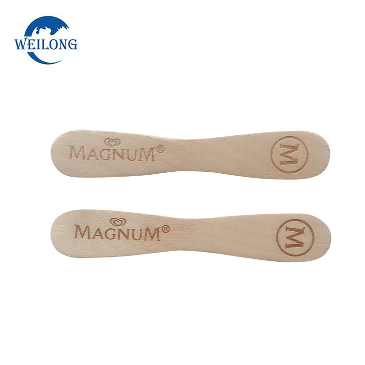 Food grade eco-friendly disposable wooden ice cream spoon/sticks